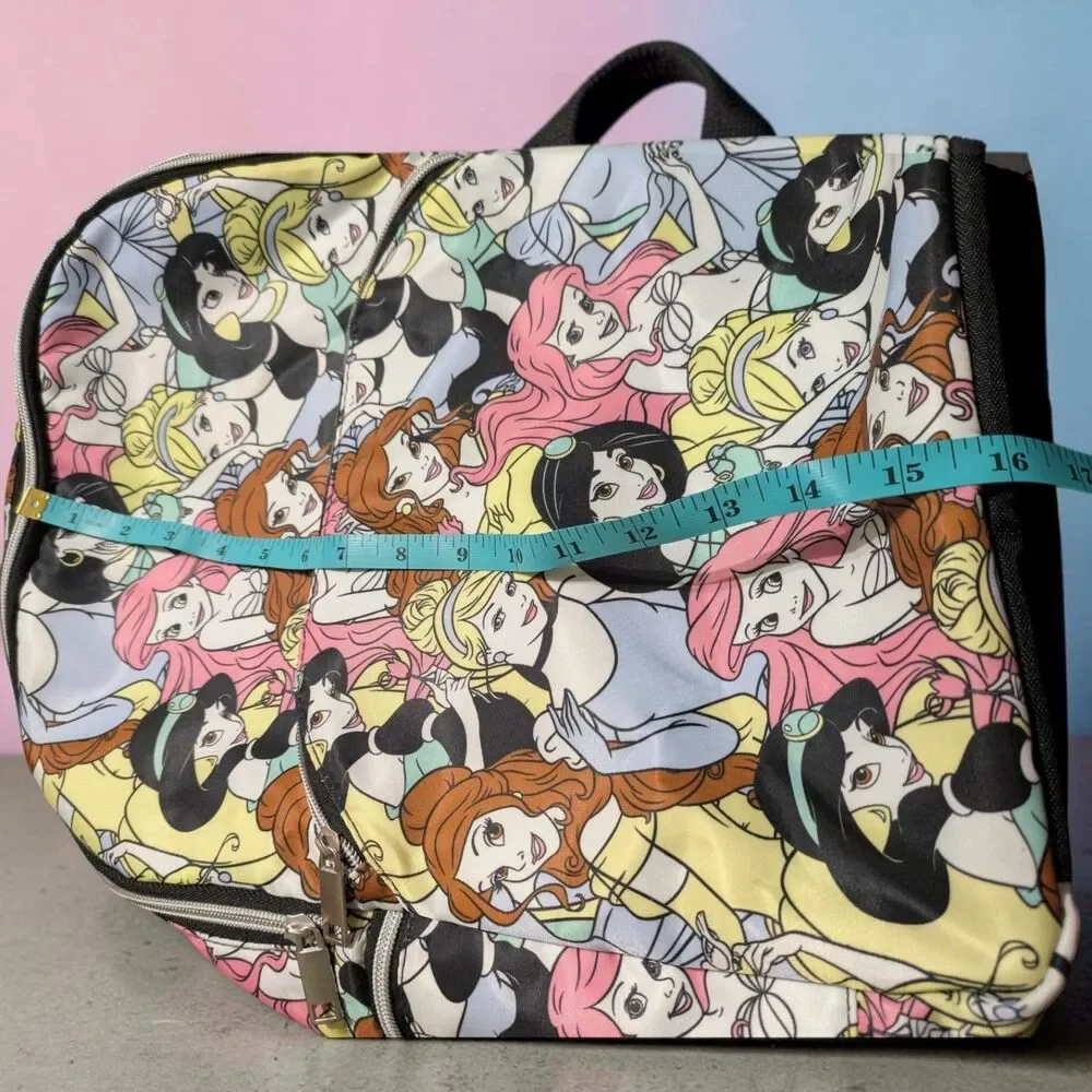 Disney Princess Backpack, Ariel Cinderella Belle Jasmine Girls School Backpack